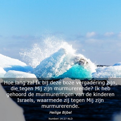 Picture 03 - Numberi 14:27 NLD - Hoe lang zal Ik bij deze boze vergadering zijn, - Bible Verse Picture