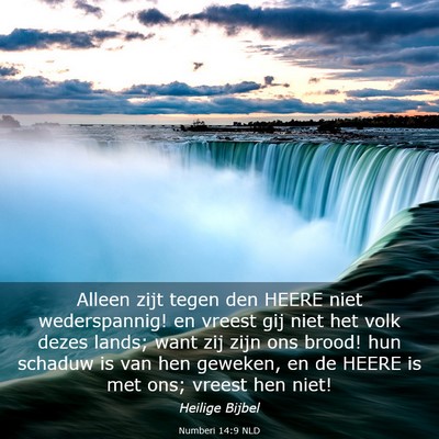 Picture 03 - Numberi 14:9 NLD - Alleen zijt tegen den HEERE niet wederspannig! en - Bible Verse Picture