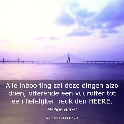 Picture 03 - Numberi 15:13 NLD - Alle inboorling zal deze dingen alzo doen, - Bible Verse Picture