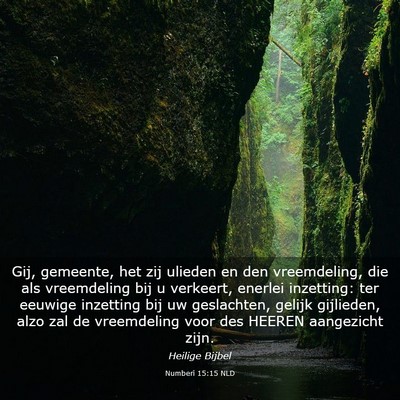 Picture 03 - Numberi 15:15 NLD - Gij, gemeente, het zij ulieden en den - Bible Verse Picture