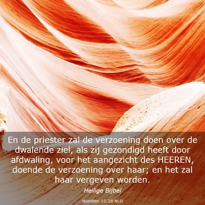 Picture 03 - Numberi 15:28 NLD - En de priester zal de verzoening doen over de - Bible Verse Picture