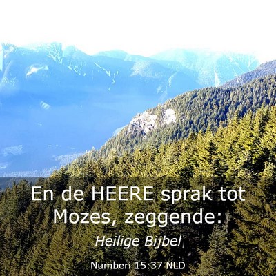Picture 03 - Numberi 15:37 NLD - En de HEERE sprak tot Mozes, - Bible Verse Picture
