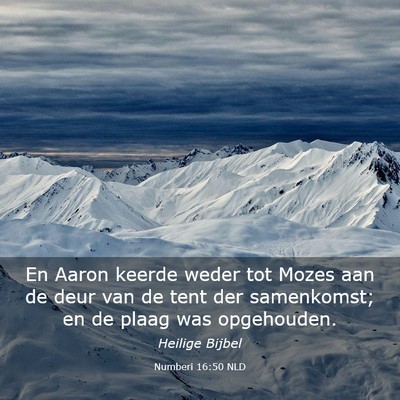 Picture 03 - Numberi 16:50 NLD - En Aaron keerde weder tot Mozes aan de deur van - Bible Verse Picture