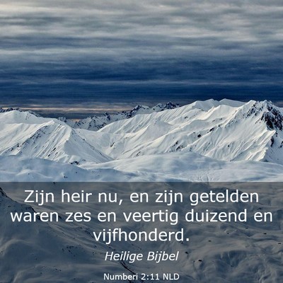 Picture 03 - Numberi 2:11 NLD - Zijn heir nu, en zijn getelden waren zes en - Bible Verse Picture