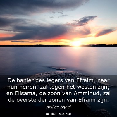 Picture 03 - Numberi 2:18 NLD - De banier des legers van Efraim, naar hun heiren, - Bible Verse Picture