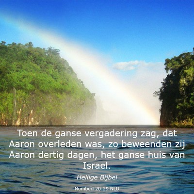 Picture 03 - Numberi 20:29 NLD - Toen de ganse vergadering zag, dat Aaron - Bible Verse Picture