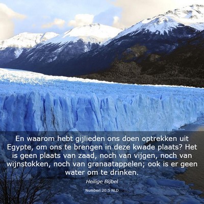Picture 03 - Numberi 20:5 NLD - En waarom hebt gijlieden ons doen optrekken uit - Bible Verse Picture