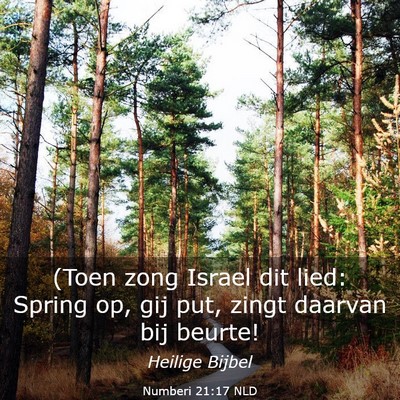 Picture 03 - Numberi 21:17 NLD - (Toen zong Israel dit lied: Spring op, gij put, - Bible Verse Picture