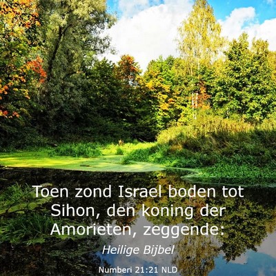 Picture 03 - Numberi 21:21 NLD - Toen zond Israel boden tot Sihon, den koning der - Bible Verse Picture