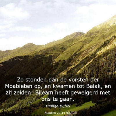 Picture 03 - Numberi 22:14 NLD - Zo stonden dan de vorsten der Moabieten op, en - Bible Verse Picture