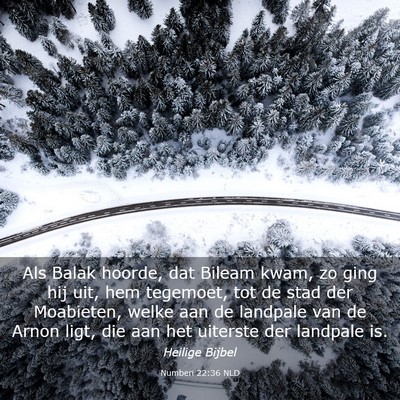Picture 03 - Numberi 22:36 NLD - Als Balak hoorde, dat Bileam kwam, zo ging hij - Bible Verse Picture