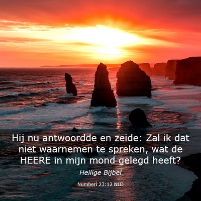 Picture 03 - Numberi 23:12 NLD - Hij nu antwoordde en zeide: Zal ik dat niet - Bible Verse Picture
