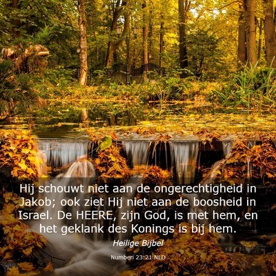 Picture 03 - Numberi 23:21 NLD - Hij schouwt niet aan de ongerechtigheid in Jakob; - Bible Verse Picture