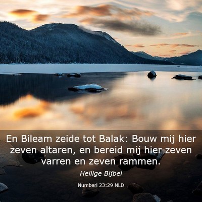 Picture 03 - Numberi 23:29 NLD - En Bileam zeide tot Balak: Bouw mij hier zeven - Bible Verse Picture
