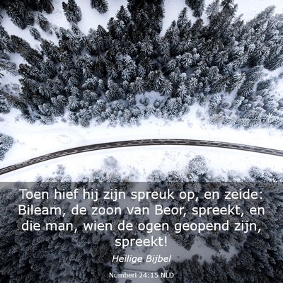 Picture 03 - Numberi 24:15 NLD - Toen hief hij zijn spreuk op, en zeide: Bileam, - Bible Verse Picture