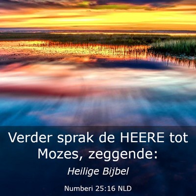 Picture 03 - Numberi 25:16 NLD - Verder sprak de HEERE tot Mozes, - Bible Verse Picture