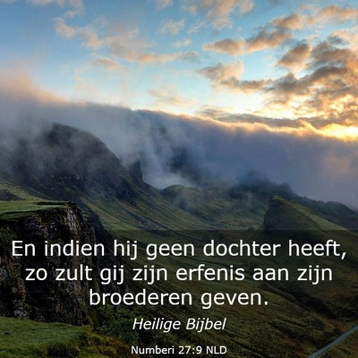 Picture 03 - Numberi 27:9 NLD - En indien hij geen dochter heeft, zo zult gij - Bible Verse Picture