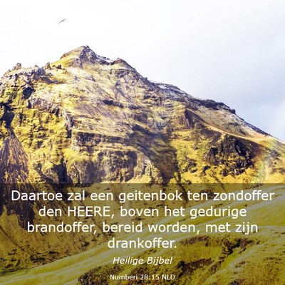 Picture 03 - Numberi 28:15 NLD - Daartoe zal een geitenbok ten zondoffer den - Bible Verse Picture