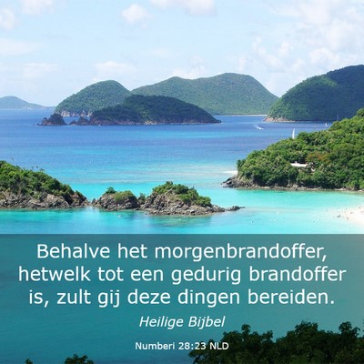Picture 03 - Numberi 28:23 NLD - Behalve het morgenbrandoffer, hetwelk tot een - Bible Verse Picture