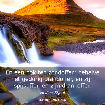 Picture 03 - Numberi 29:28 NLD - En een bok ten zondoffer; behalve het gedurig - Bible Verse Picture