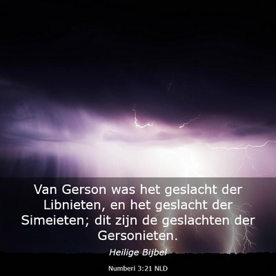 Picture 03 - Numberi 3:21 NLD - Van Gerson was het geslacht der Libnieten, en het - Bible Verse Picture