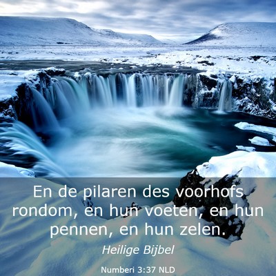 Picture 03 - Numberi 3:37 NLD - En de pilaren des voorhofs rondom, en hun voeten, - Bible Verse Picture