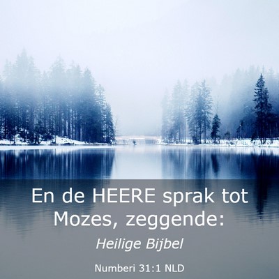 Picture 03 - Numberi 31:1 NLD - En de HEERE sprak tot Mozes, - Bible Verse Picture