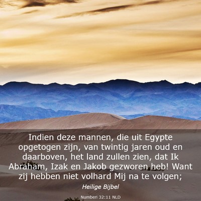 Picture 03 - Numberi 32:11 NLD - Indien deze mannen, die uit Egypte opgetogen - Bible Verse Picture