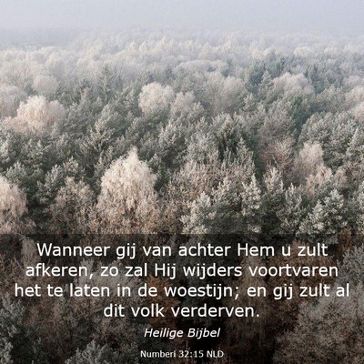 Picture 03 - Numberi 32:15 NLD - Wanneer gij van achter Hem u zult afkeren, zo zal - Bible Verse Picture