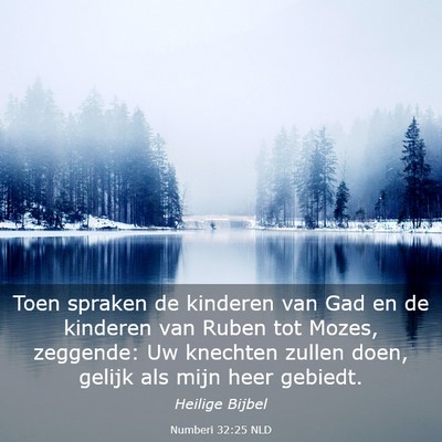 Picture 03 - Numberi 32:25 NLD - Toen spraken de kinderen van Gad en de kinderen - Bible Verse Picture
