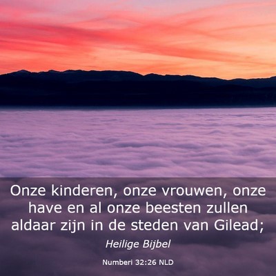 Picture 03 - Numberi 32:26 NLD - Onze kinderen, onze vrouwen, onze have en al onze - Bible Verse Picture