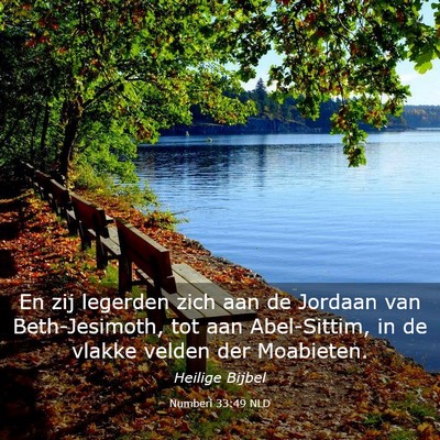 Picture 03 - Numberi 33:49 NLD - En zij legerden zich aan de Jordaan van - Bible Verse Picture