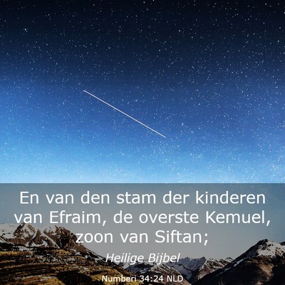 Picture 03 - Numberi 34:24 NLD - En van den stam der kinderen van Efraim, de - Bible Verse Picture