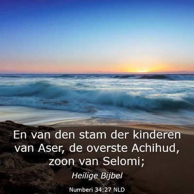 Picture 03 - Numberi 34:27 NLD - En van den stam der kinderen van Aser, de overste - Bible Verse Picture