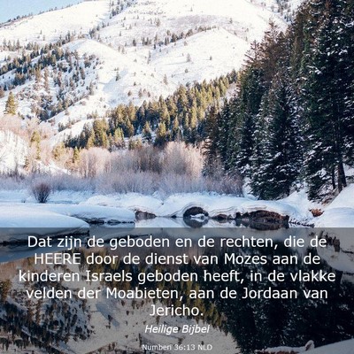 Picture 03 - Numberi 36:13 NLD - Dat zijn de geboden en de rechten, die de HEERE - Bible Verse Picture