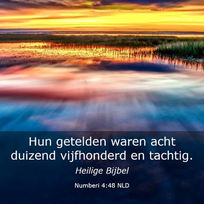 Picture 03 - Numberi 4:48 NLD - Hun getelden waren acht duizend vijfhonderd en - Bible Verse Picture