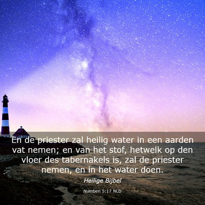 Picture 03 - Numberi 5:17 NLD - En de priester zal heilig water in een aarden vat - Bible Verse Picture