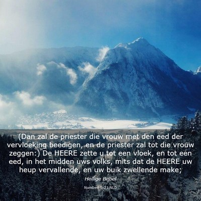 Picture 03 - Numberi 5:21 NLD - (Dan zal de priester die vrouw met den eed der - Bible Verse Picture