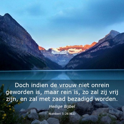 Picture 03 - Numberi 5:28 NLD - Doch indien de vrouw niet onrein geworden is, - Bible Verse Picture