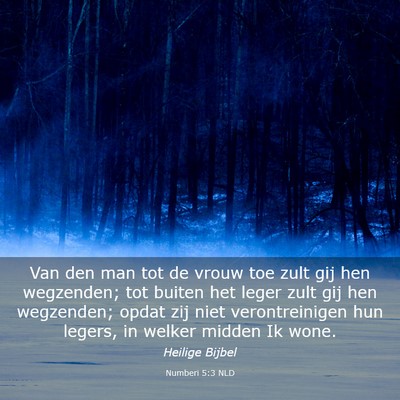 Picture 03 - Numberi 5:3 NLD - Van den man tot de vrouw toe zult gij hen - Bible Verse Picture