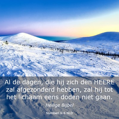 Picture 03 - Numberi 6:6 NLD - Al de dagen, die hij zich den HEERE zal - Bible Verse Picture