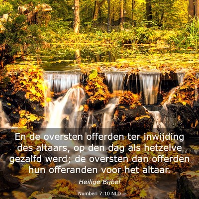 Picture 03 - Numberi 7:10 NLD - En de oversten offerden ter inwijding des - Bible Verse Picture