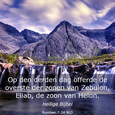 Picture 03 - Numberi 7:24 NLD - Op den derden dag offerde de overste der zonen - Bible Verse Picture