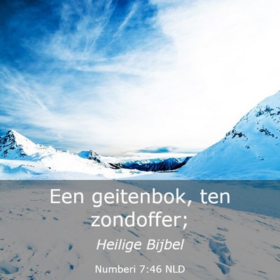 Picture 03 - Numberi 7:46 NLD - Een geitenbok, ten - Bible Verse Picture