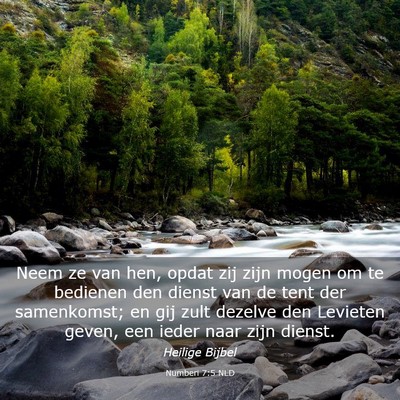 Picture 03 - Numberi 7:5 NLD - Neem ze van hen, opdat zij zijn mogen om te - Bible Verse Picture