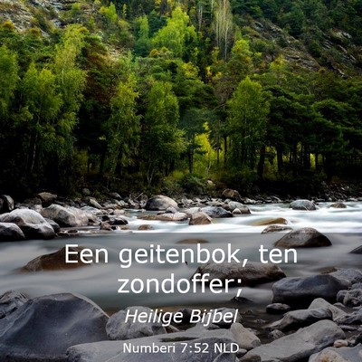 Picture 03 - Numberi 7:52 NLD - Een geitenbok, ten - Bible Verse Picture