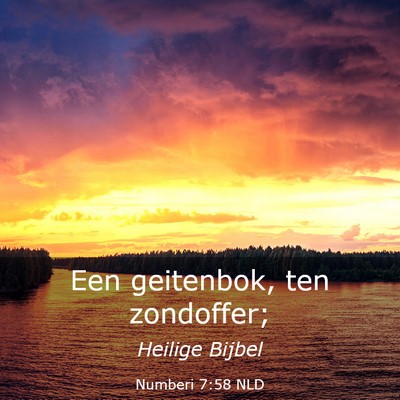 Picture 03 - Numberi 7:58 NLD - Een geitenbok, ten - Bible Verse Picture