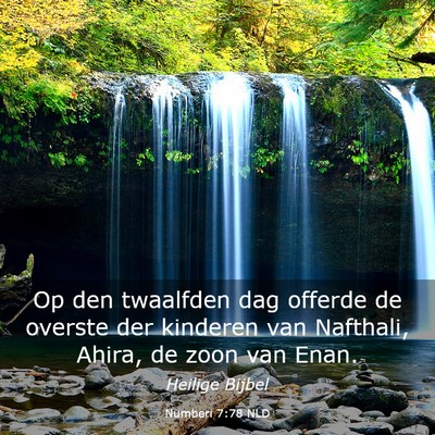 Picture 03 - Numberi 7:78 NLD - Op den twaalfden dag offerde de overste der - Bible Verse Picture