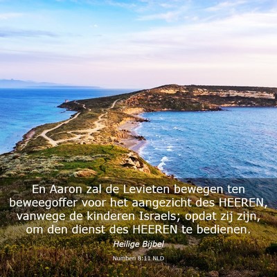 Picture 03 - Numberi 8:11 NLD - En Aaron zal de Levieten bewegen ten beweegoffer - Bible Verse Picture