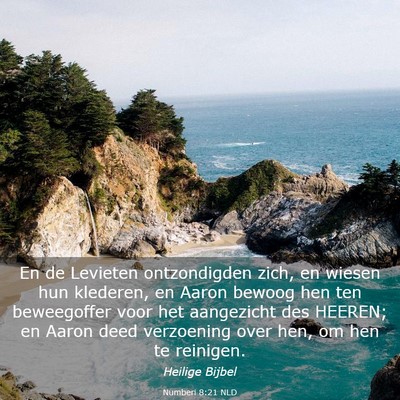 Picture 03 - Numberi 8:21 NLD - En de Levieten ontzondigden zich, en wiesen hun - Bible Verse Picture